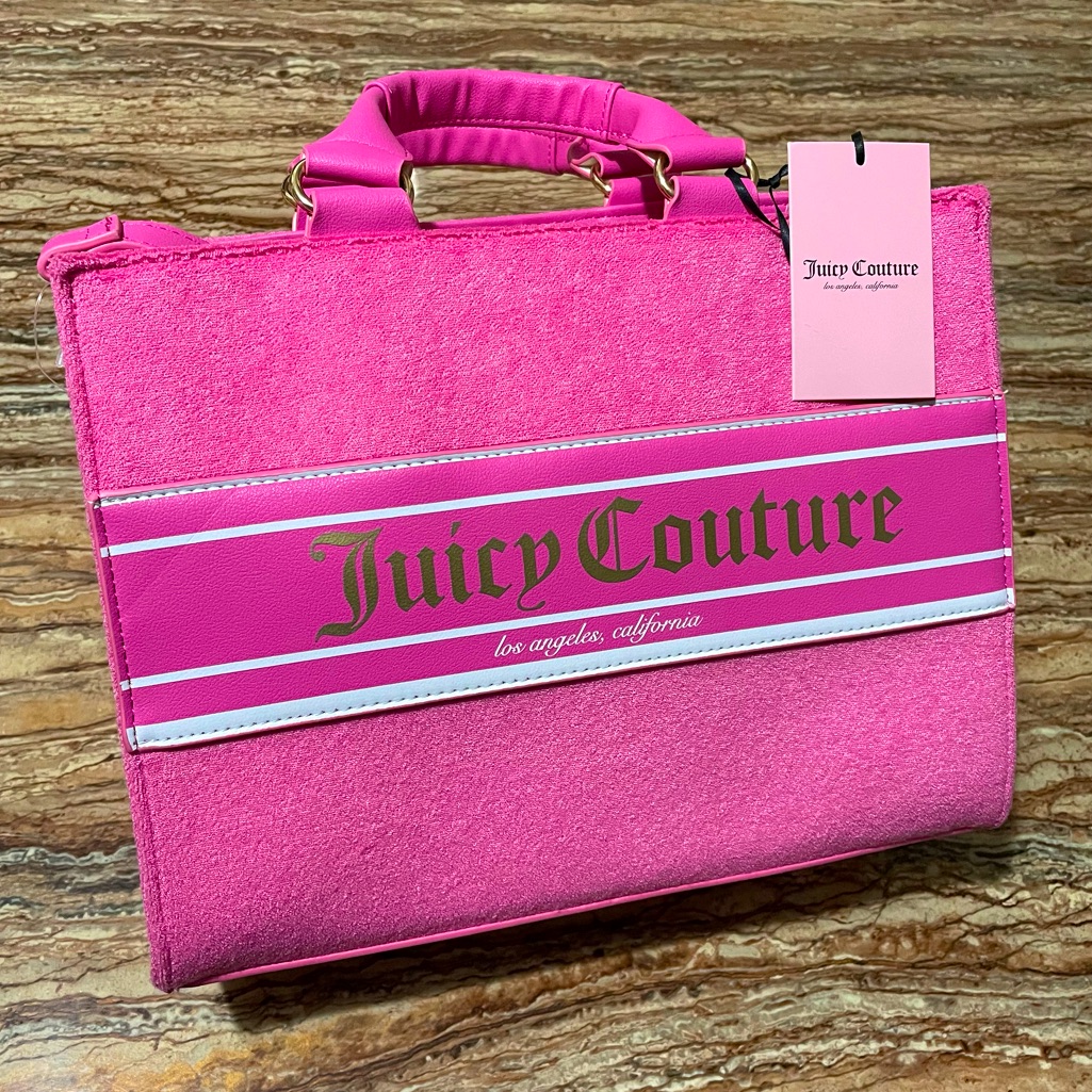 Juicy Couture Pink Terry Cloth Pink Juicy Tote Bag